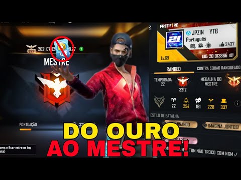DO OURO AO MESTRE SOLO EM 2 DIAS (SEM DOBRO DE PONTOS) TEMPORADA 22 // HIGHLIGHTS FREE FIRE