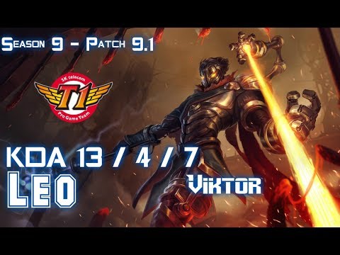 SKT Leo VIKTOR vs CASSIOPEIA APC - Patch 9.1 KR Ranked