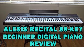 Video thumbnail for ALESIS RECITAL 88-KEY BEGINNER DIGITAL PIANO REVIEW by JordanAndrew