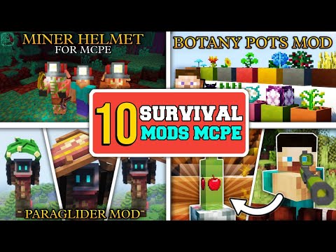 Top 10 survival mods for minecraft pocket edition | Best Minecraft mods 1.19 | Criptbow Gaming