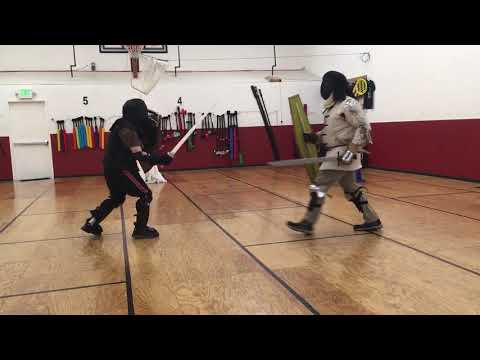Sword and large shield fighting