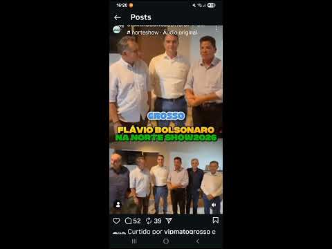 Flávio Bolsonaro virá pela primeira vez em Mato Grosso.