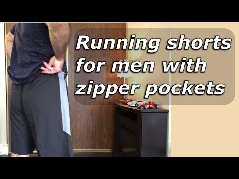 Men’s running shorts quick dry with zipper pockets Modeling & Unboxing
