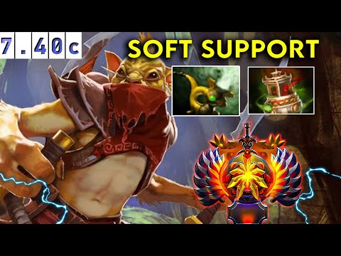 Bounty Hunter Immortal Soft Support - Dota 2 Patch 7.40c Pro Pub Gameplay