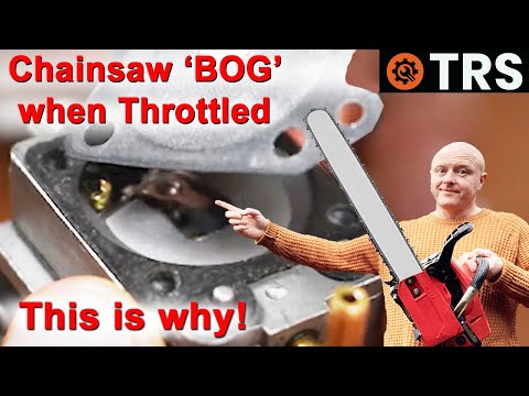 Why does my chainsaw start then die when I give it gas?