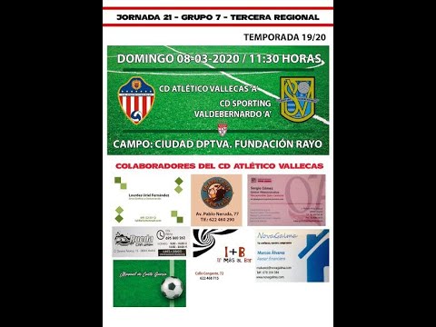 C D  ATLÉTICO VALLECAS 3 1 C D  SPORTING VALDEBERNARDO   21ª Jornada   3ª Regional Grupo 7º