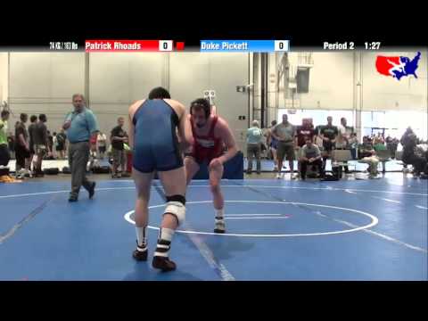 Patrick Rhoads vs. Duke Pickett at 2013 Junior Nationals - FILA - FS