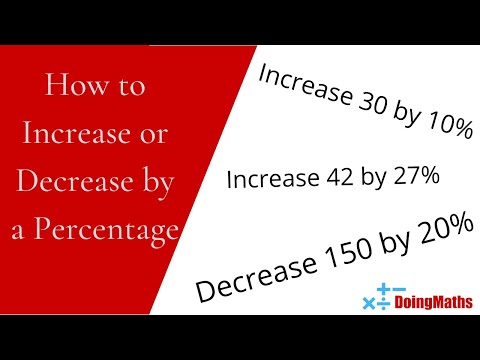 How To Increase And Decrease By A Percentage Using The Multiplier Method Calculator Maths
