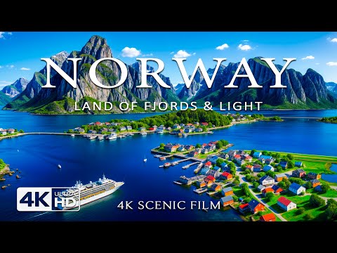 4K Norway 2025 🇳🇴 Arctic Fjords & Midnight Sun Aerial Views with Deep House Chill | Azure Escape 4