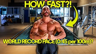 I try to swim WORLD RECORD pace in a flume