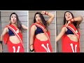 Super Sexy Nepali Wife Hot Erotic Teej Dance Expression Sexy Navel Show