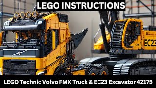LEGO INSTRUCTIONS: Build the 42175 Volvo FMX Truck & EC230 Excavator! 🚛🚜✨ (Flip Through) Book 3
