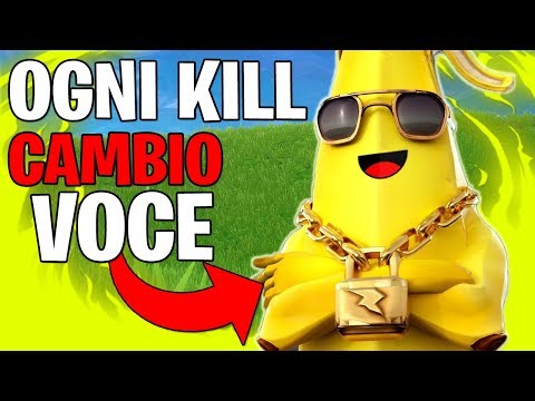 OGNI KILL CAMBIO VOCE CON BANANITA ! ( Doppiaggio Fortnite ITA )