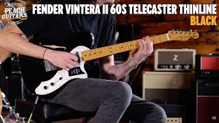 Video thumbnail for No Talking...Just Tones | Fender Vintera II 60s Telecaster Thinline | Maple - Black by Peach Guitars