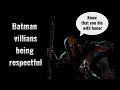 Batman Villians Showing Respect Towards Him After His Death
