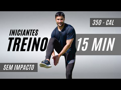 TREINO PARA INICIANTES 15 MIN - queime 350 calorias ( SEM SALTOS - SEM AGACHAMENTOS )
