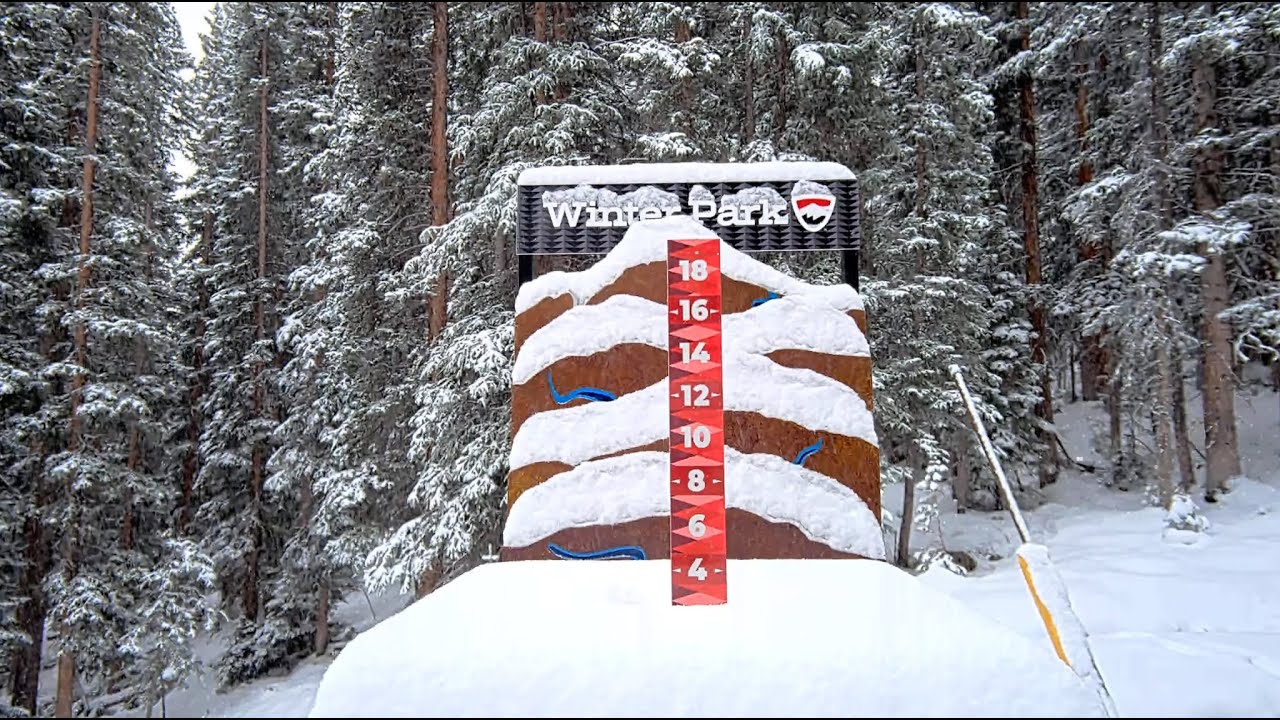 Live webcam view of Winter Park Snow Stake