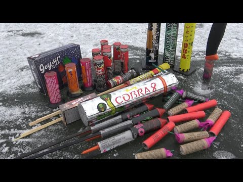 Setting off these fireworks under the ice!