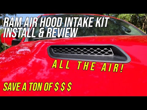 Ram Air hood intake kit install for 2017 RAM Sport - Saved a ton on this aftermarket kit!!