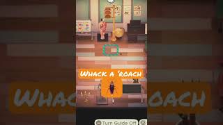 Whack a ‘roach; use furniture to squish cockroaches in Animal Crossing New Horizons #shorts