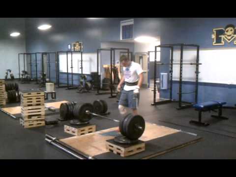 Watson Stevens- PwrCleans below knee 127kg(280lbs)