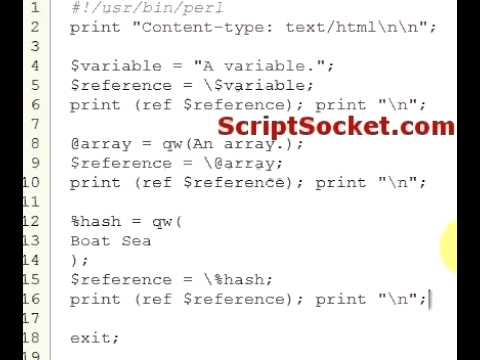 Perl Tutorial 85 - Ref Operater: Determine Data Type