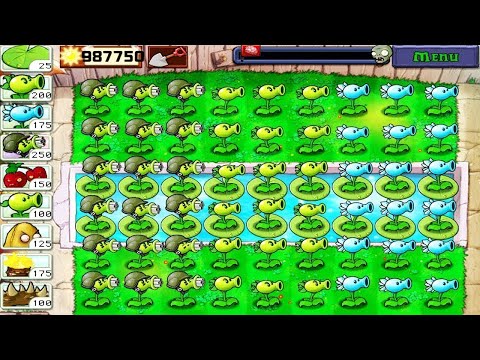 Plants vs Zombies Hack - All Pea PvZ vs Gargantuar Zombies
