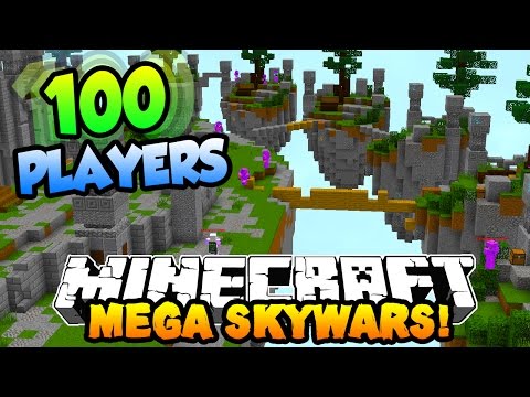 Minecraft MEGA SKYWARS "100 PLAYER BATTLES" #1 w/PrestonPlayz & Kenny