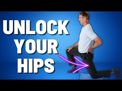 How to Unlock Your Hip Flexors. How to Tell if They are Tight. Decrease Back & Hip Pain. Video