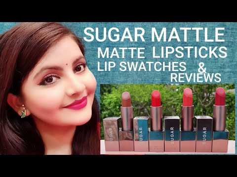 SUGAR METTLE MATTE LIPSTICK REVIEW AND LIP SWATCHES | MOST BEAUTIFUL BRIDAL SHADES NEW LAUNCH |RARA Video