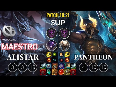 VG Maestro Alistar vs Pantheon Sup - KR Patch 10.21