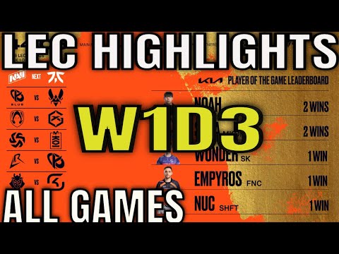 LEC Week 1 Day 3 Highlights ALL GAMES - LEC W1D3 2026