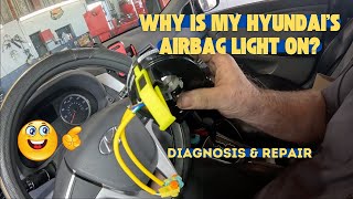 HOW TO: Hyundai airbag Light, diagnosis and repair. Elantra