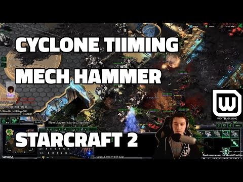 Starcraft 2 Terran: Cyclone Pressure into Mech HAMMER