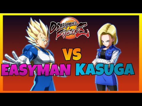 DBFZ - EASYMAN vs KASUGA gameplays (SSJ Vegeta, SSJ Goku, Adult Gohan vs Kefla, Labcoat 21, A. 18)