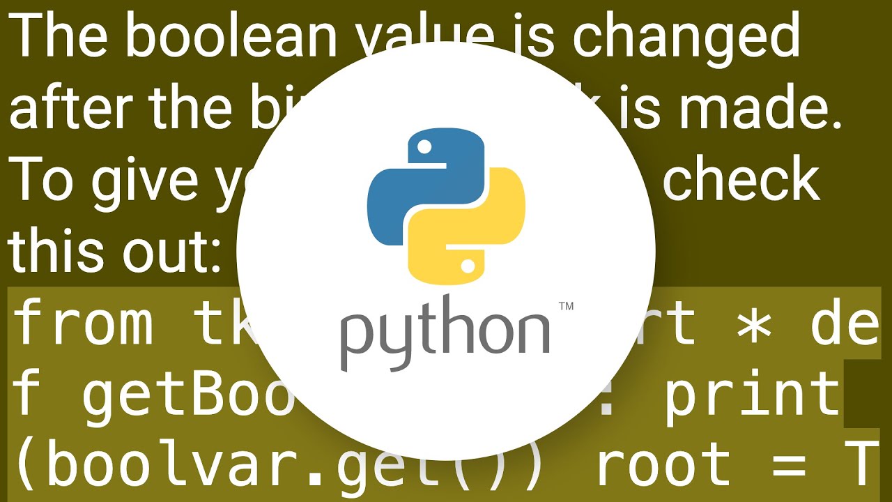tkinter Checkbutton widget returning wrong boolean value
