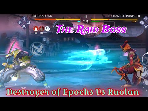 Shadow Fight 3 : Destroyer of Epochs and "Ruolan the Punisher" Raid Boss Faceoff 🔥