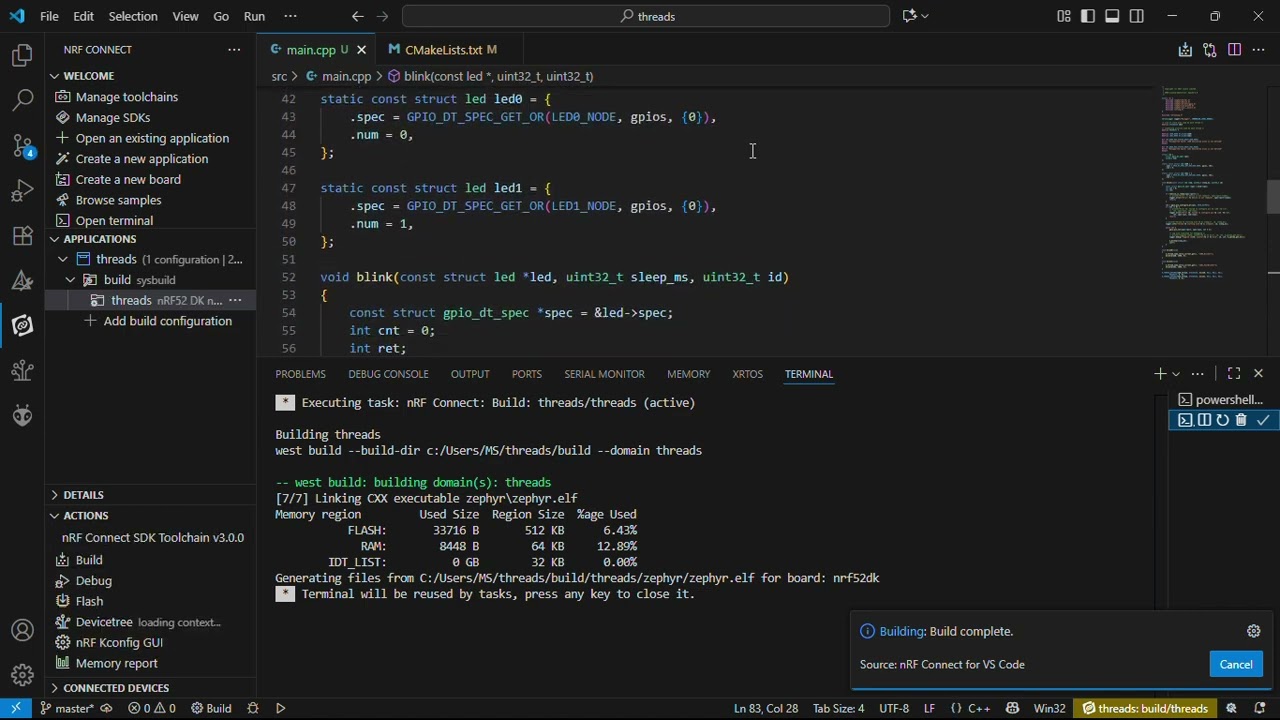 ChronoLog Demo With nRF52832 (nRF Connect SDk)