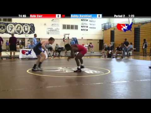 2012 Univ. WTT: 74 KG - Nate Carr (Unattached) vs. Bobby Barnhisel (Navy Mat Club)