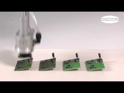 Flow Gripper SCG with Antistatic Suction Cup for Printed Circuit Boards | Schmalz Video