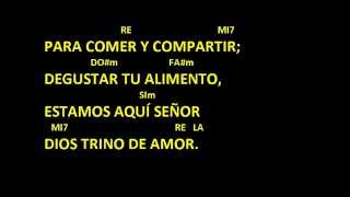 CANTOS PARA MISA - DIOS TRINO - EN NOMBRE DEL PADRE - LETRA Y ACORDES -  ENTRADA Chords - Chordify