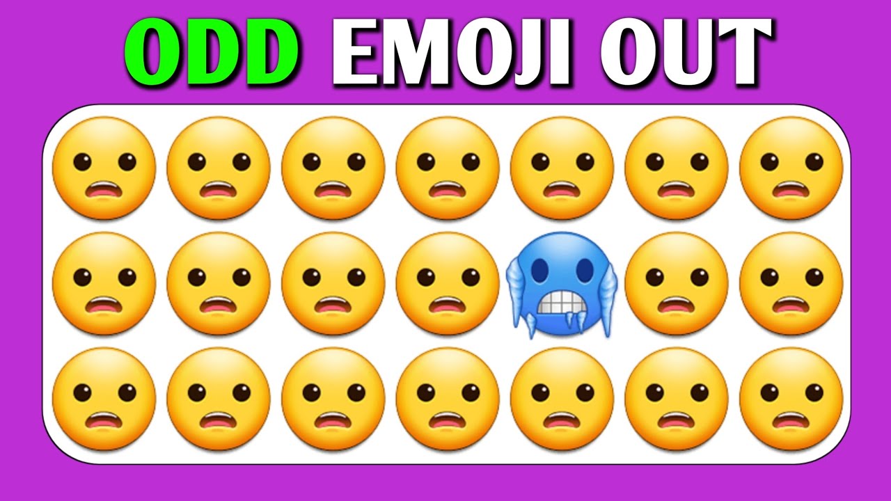 Find the ODD One Out | Find The ODD Number And Letter | Emoji Edition | Easy, Medium Hard