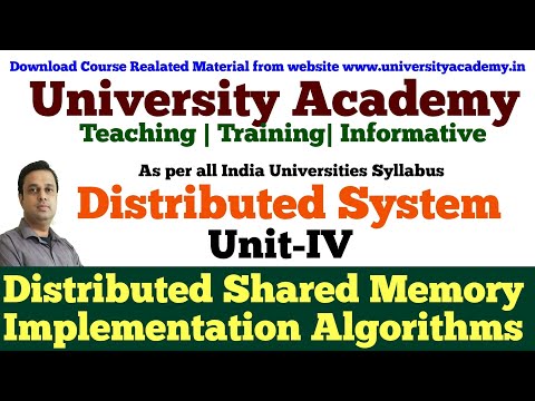 DS28:Distributed Shared Memory| Algorithm for implementation Shared Memory| Central-Server Algorithm Video