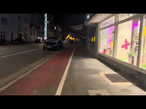 Night walk in Kulmbach Bayern Germany