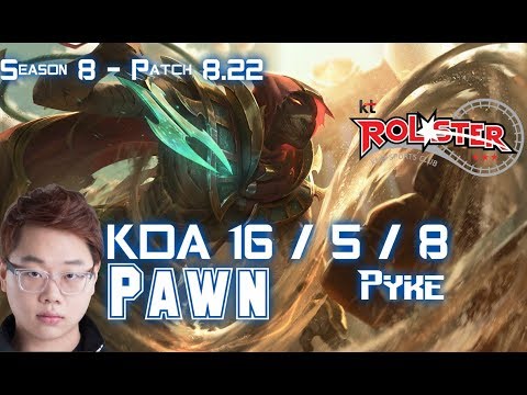 KT Pawn PYKE vs AKALI Mid - Patch 8.22 KR Ranked