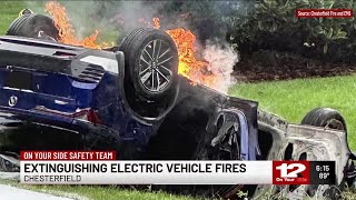 Chesterfield Fire and EMS explains challenges to extinguish electric vehicle fires
