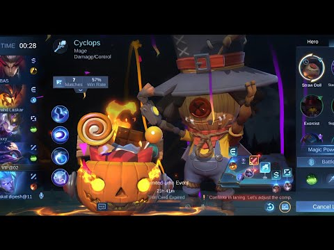 Unleashing Cyclops the Straw Doll!|Halloween Power and Magic Domination in Ranked Matches! #mlbb 