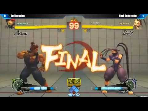 EVO 2013 - Infiltration (Akuma) vs. Sako (Ibuki) - AE Top 8 (L)