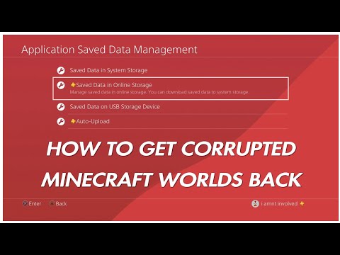 GX_Doge5 - How To Get Corrupted Minecraft Worlds Back (Ps4)
