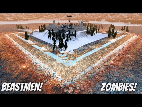 80,000 HUMANITY ARMY VIKINGS FORTRESS vs 2,500,000 BEASTMEN & ZOMBIES - Warhammer 40K | UEBS 2